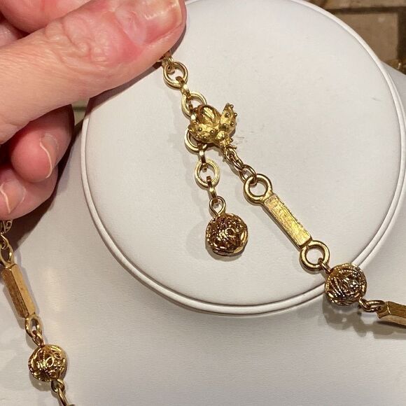 Bars Filagree Balls and A Ladybug Necklace - Picture 7 of 12